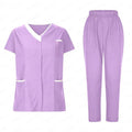New Quality Medical Uniforms Nursing Uniform Pet Grooming Institution Scrubs Set Spa Uniforms Unisex V-Neck Work Tops Pants Set