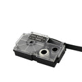 Tatrix 12mm White on Black Compatible Label Tape Cartridge XR-12ABK Casio KL-820 Printer Ribbons
