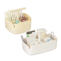 Factory NEW ARRIVAL Multi-Compartment Portable Durable Japandi Design Desktop Organizer Plastic Sundries Storage Box with Handle