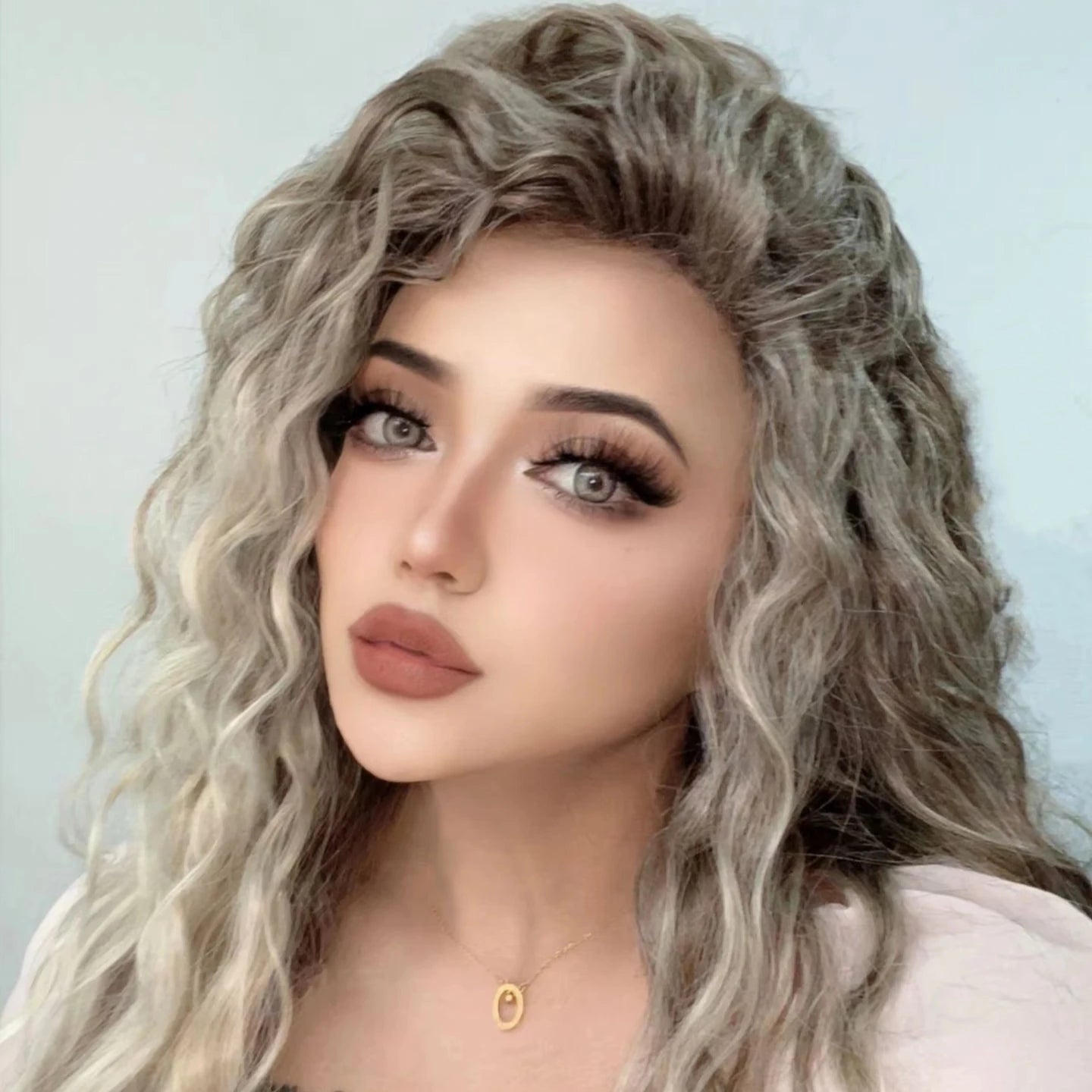 13X6 HD Transparent Lace Frontal Pre-Plucked 30-Inch Water Wave Long Multicolor Synthetic Hair High Temperature Fiber Water