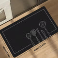 Modern Floral Pattern Doormat Carpet Non-Slip Low Pile Indoor Rug for Home Kitchen Machine Made Area Rugs Sets Small Size