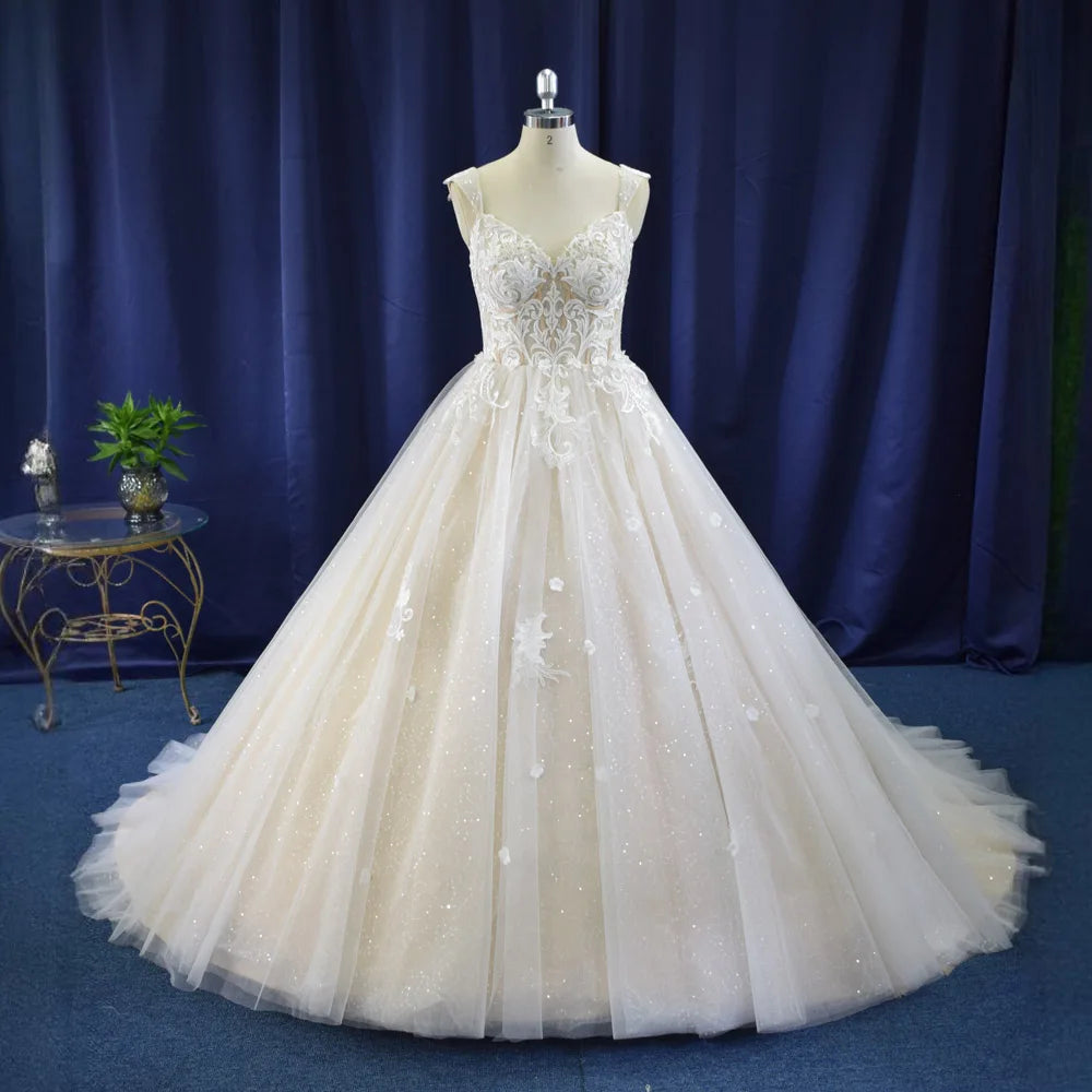 Jancember LSFL04 Glitter Sweetheart Bridal Wedding Gowns for Women Dresses