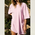Summer New - Style Women's Short - Sleeve Backless V - Neck Loose - Fit Casual Jumpsuit with Pockets Women's Fashion Clothing