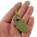 Stock Supply Box Accessories 45 X 26 mm Iron Material Antique Brass Colored Cabinet Metal Pull Handle