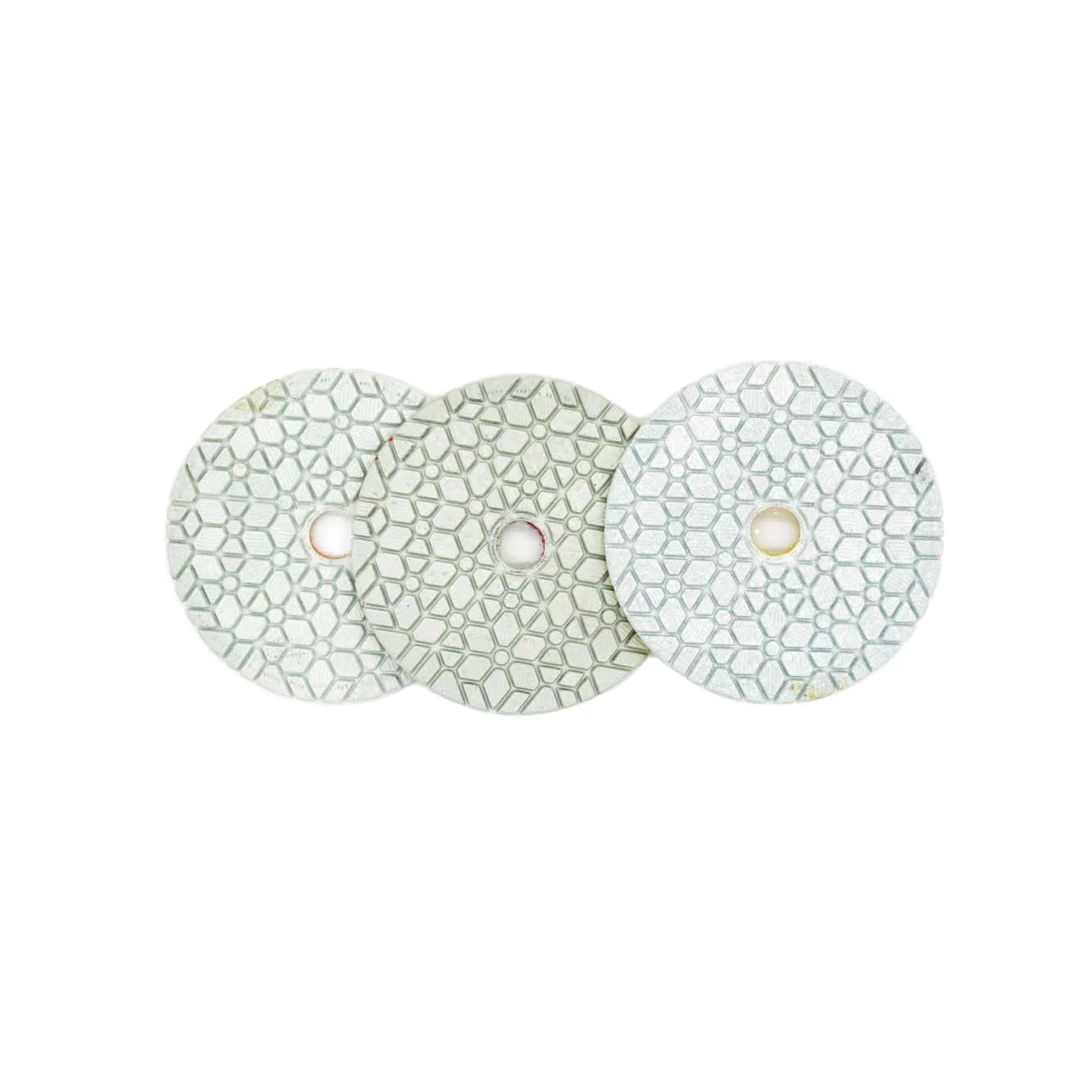 Hot Selling OUDU Machine Diamond Resin Buffing Pads for Granite Stone Wet/Dry Use OEM 3 Step 50#-3000# Grit Polishing Pad