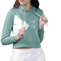 Custom High Cropped Oversize Hoodie Women Women's Crop Top Hooded Pullover Sweatshirt Casual Winter Knitted Oversize Cropped