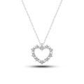 Women's Trendy Classic Heart CZ Zircon Bezel Setting Pendant Necklace Engagement Wedding Anniversary Party Gift 925 Sterling
