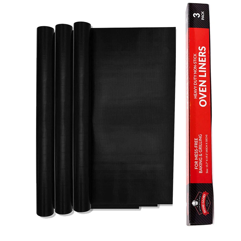 Oven Liners for Bottom Non-Stick Oven Mat Set Floor Protector Liner Kitchen Friendly Cooking Accessory