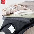 SK 300g 100% Pure Cotton Comfortable Knitted Heavyweight Men's Oversize Neck T-shirt Custom Color Solid Pattern Large Size
