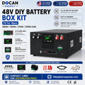 EU Stock 48v DIY Kits 51.2V 15Kwh LiFePO4 Battery Box JK PB2A16S20P Inverter BMS 4.3 Inch Touch LCD Horizontal Metal Box Kit MegaBDM
