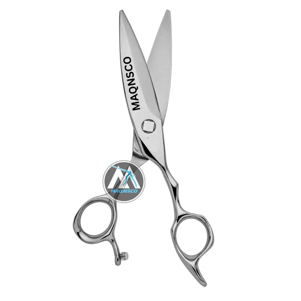 Professional Wide Leaf Dry & Slide Cut Hair Scissors Stainless Steel Blade with Steel Handle for Hair Salon and Hairdressers