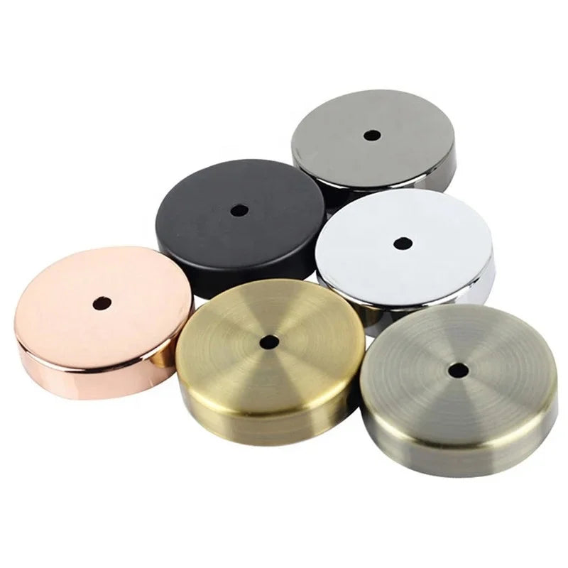 Black White Chrome Gold Ceiling Plate Wall Sconce Mount LED Base Vintage Pendant Lamp Disc Base Ceiling Canopy