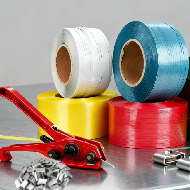 10kg 20kg PP Banding Strap Polypropylene Plastic PP Packing Belt Strap Factory Price with Cutting Machine PP Buckle