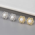 Good Quality Temperament Style Pearl Earrings Sterling Silver Gold Plated Fine Jewelry Earrings for Women Wedding