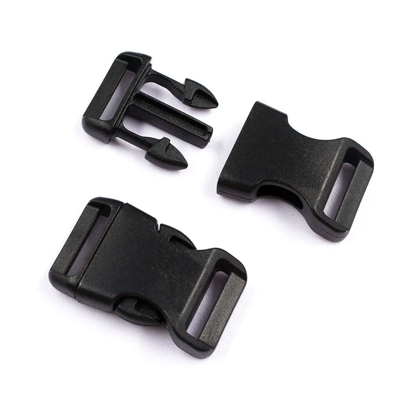 3/4 Inch Plastic Contoured Side Release Buckles for Luggage Straps Pet Collar Backpack Black MegaBDM