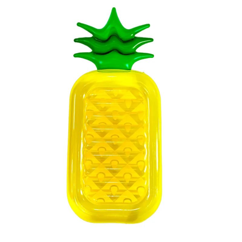 PVC Inflatable Pineapple Pool Float for Kids and Adults Large Lounger Design 0.25mm Thick Yellow Color