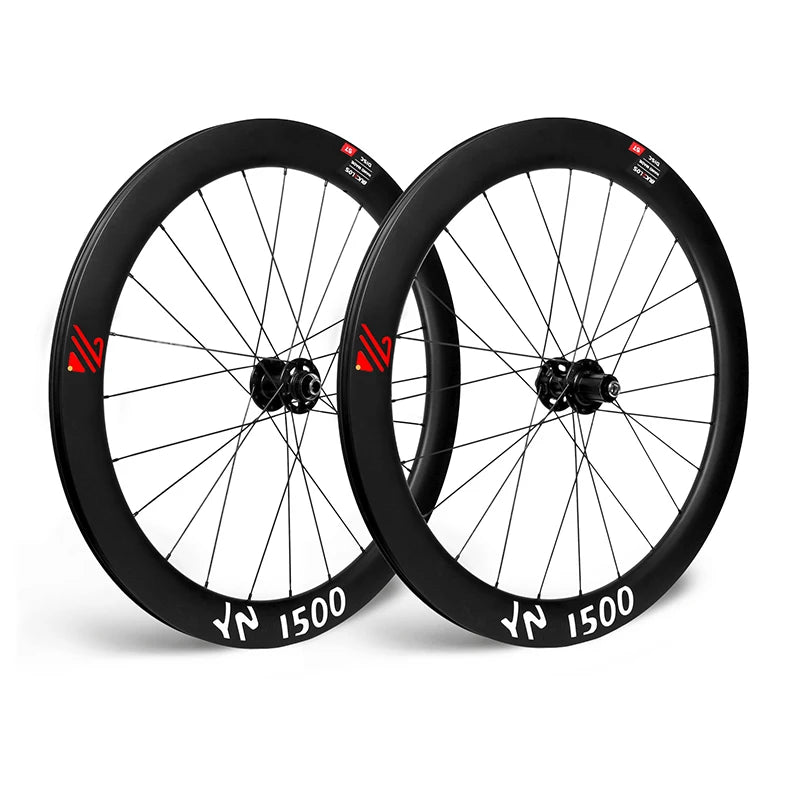 BUCKLOS YN1500 Carbon Thru Axle Wheel 700C Center Lock Disc Brake Road Bike Carbon Wheelset 45/50/57mm Road Bike Wheelset