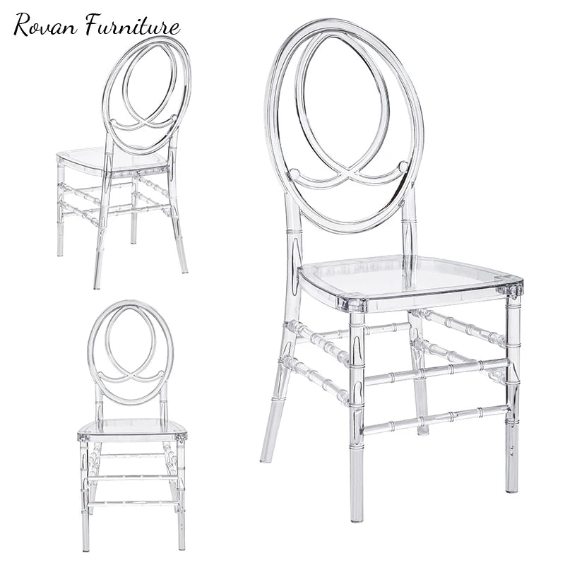 RTS TOP Wedding Chair for Bride and Groom Gold Acrylic Wedding Chair for Sale