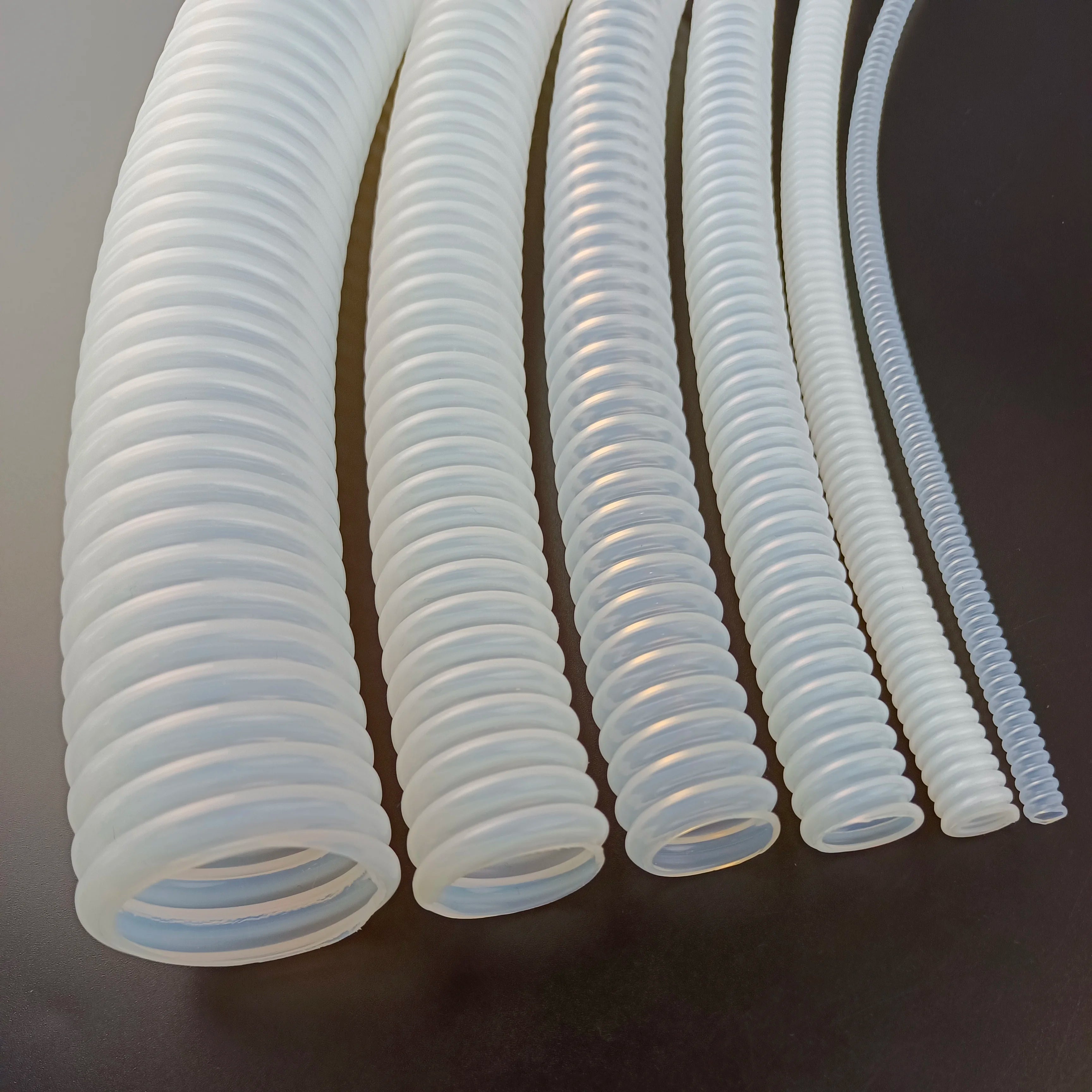 Fluoroplastic Corrugated Tube Corrosion Resistance Light Weight PTFE Corrugated Hose