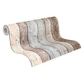 Made in Germany Modern Wood Look Brown Blue Beige Non Woven Vinyl Wallpaper Rolls for Living Room & Hotel Use 1005 X 053 m