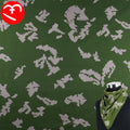 KLMK Russian White Camouflage Fabric Polyester Cotton Plaid NYCO50/50 Ripstop Tactical Outdoor Clothing Fabric