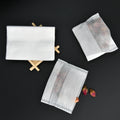 YIREEN'S 100pcs 65mm X 70mm Fold Close Non-Woven Fabric Can Big Capacity Tea Coffee Stand-Up Packaging Bottom Pack White Modern