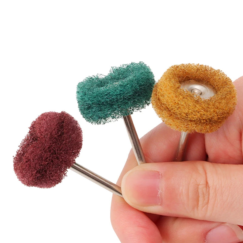 Boasta 40pcs Set Fiber Polishing Wheels 4 Color 2.35/3mm Shank Abrasive Buffing Wheels for Metal Rust Removal Wood Clean Jewelry