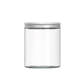 OEM ODM Factory Customized Empty Transparent Wide Mouth Glass Cosmetic Jar Face Cream Jars with Aluminum Lids