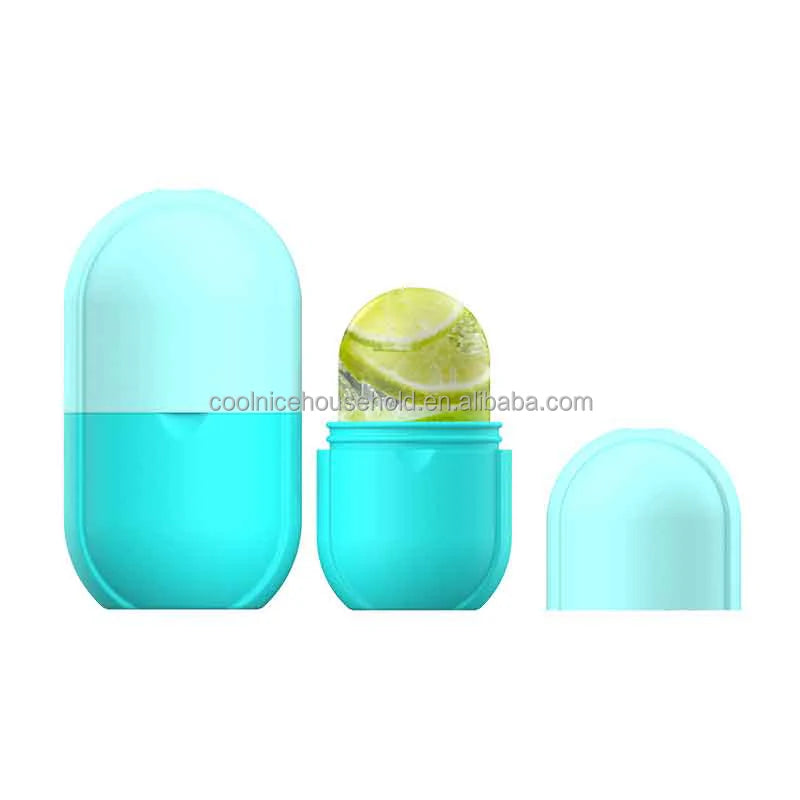 Private Label Skin Care & Tools Massage Facial Ice Mold Silicone Glow Cube Ice Globes Roller for Face