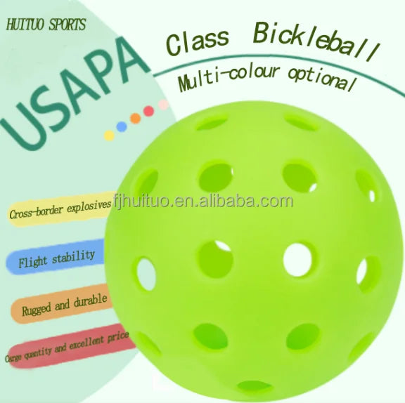 USAPA Approved 40-Hole PE Material Pickleball Balls for Adults for Training