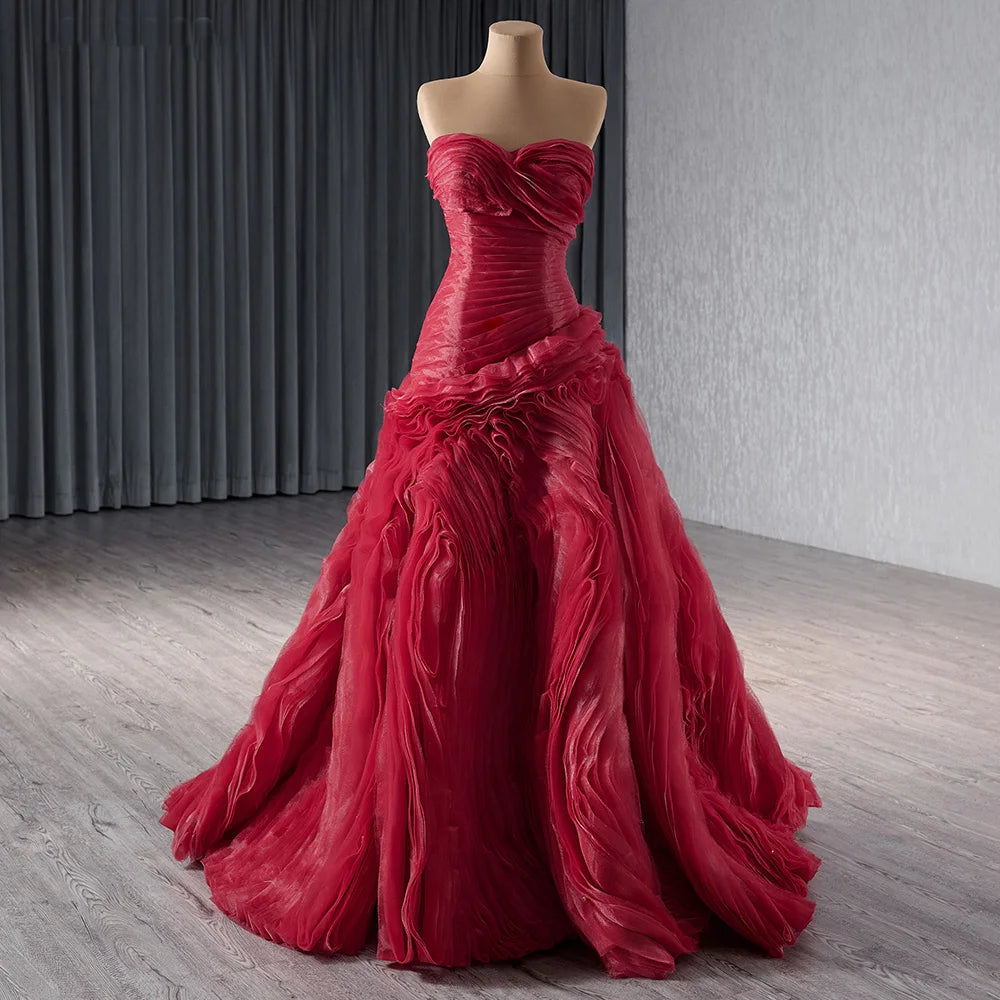 Jancember 241063 Chic Burgundy Sweetheart Evening Party Gowns Dresses for Girls