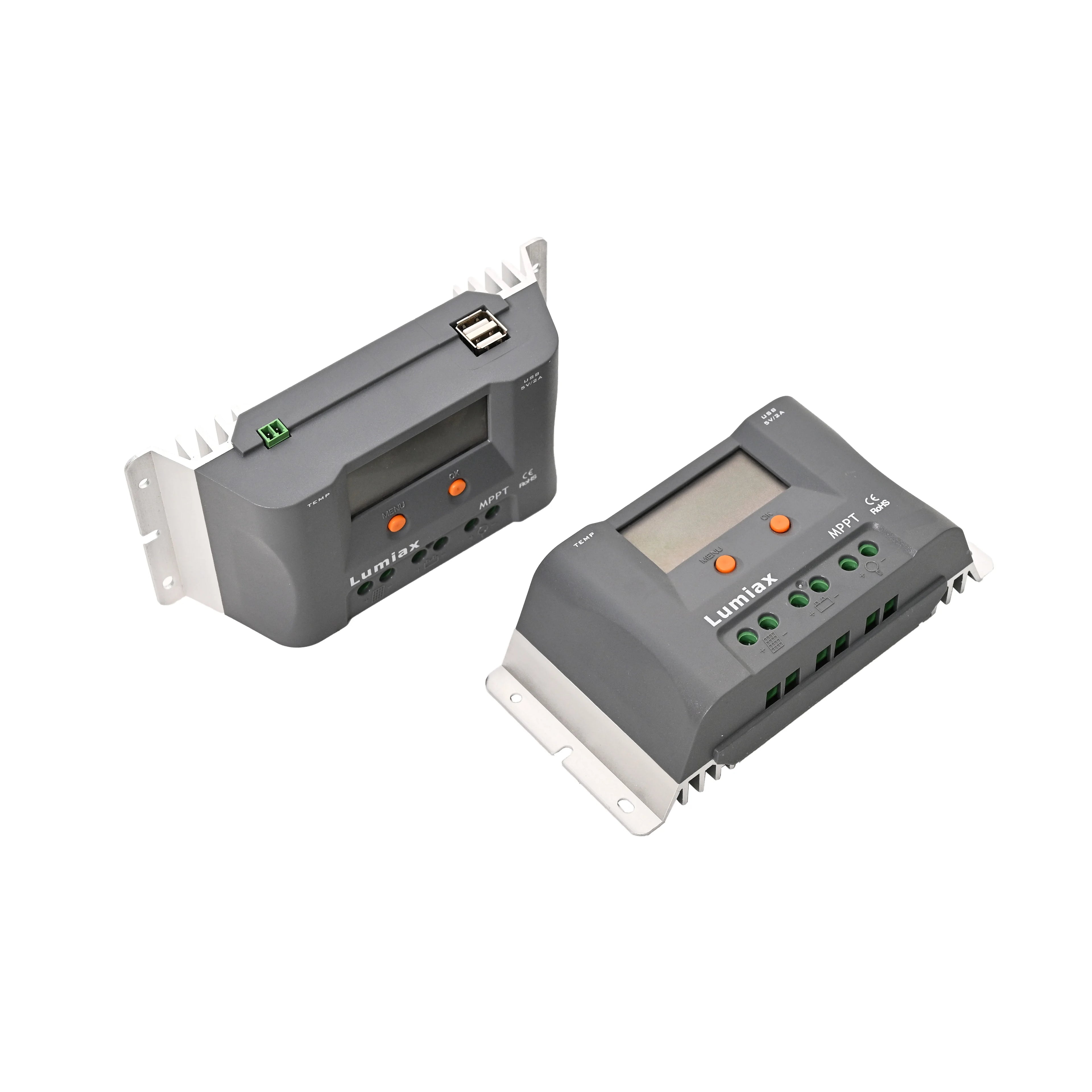Lumiax 10A MPPT Solar Charge Controller with LCD Display Supports 130W Solar System Panel and Lithium Battery