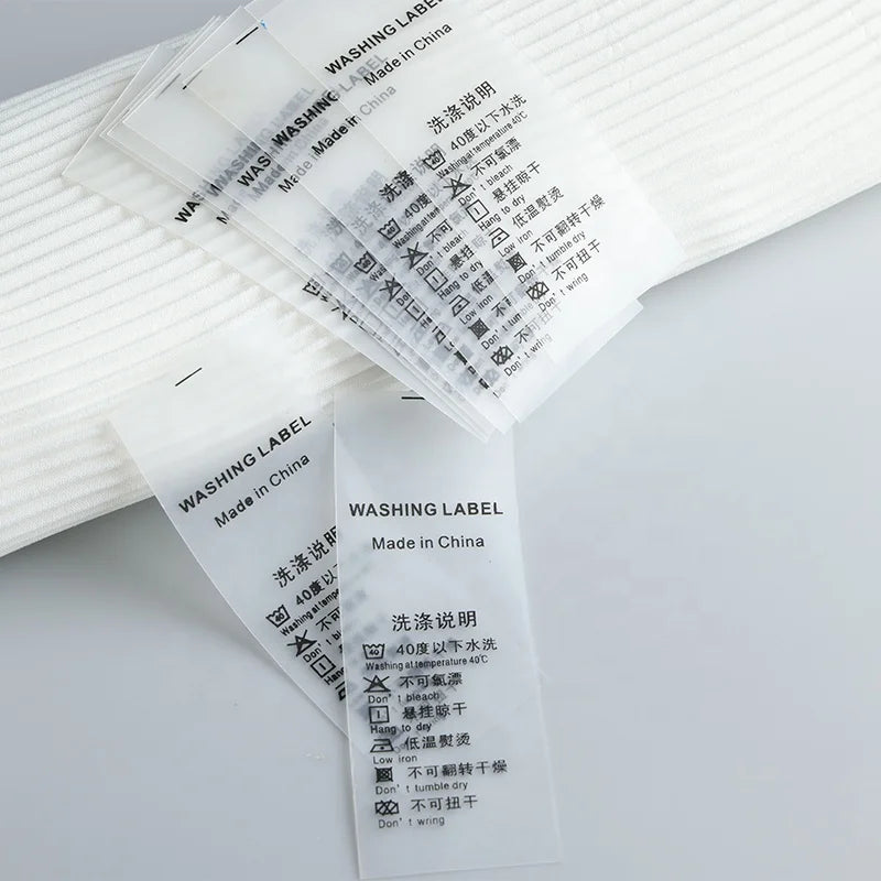 Logo Designers for My Brand Water Proof Care Label Garment Waterproof Care Labels MegaBDM