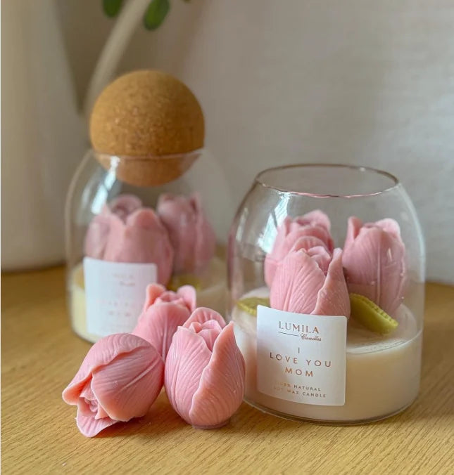 DIY Candle Jars Aromatherapy Candles Holiday Gifts Natural Wax Jar with Cork Gift for Winter Party Favor Home Supply Decoration