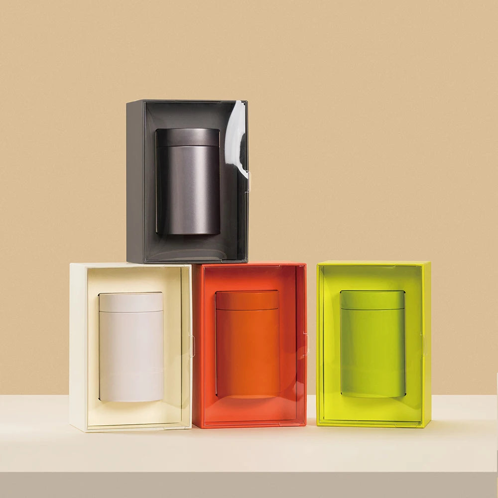 Tianhui Custom Packaging Box with Small Airtight Tin Cans Clear Window Boxes for Tea Gift