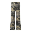 Factory Men's Street New Camouflage Hiphop Overalls Design Straight Men's Jeans Men's Size Canvas ps MegaBDM