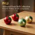 Fantasy Multi-Color Brass Fruit Bells - Kawaii Orange Jingle Bells Charm - Bespoke Laser Painted Craft Bells for DIY