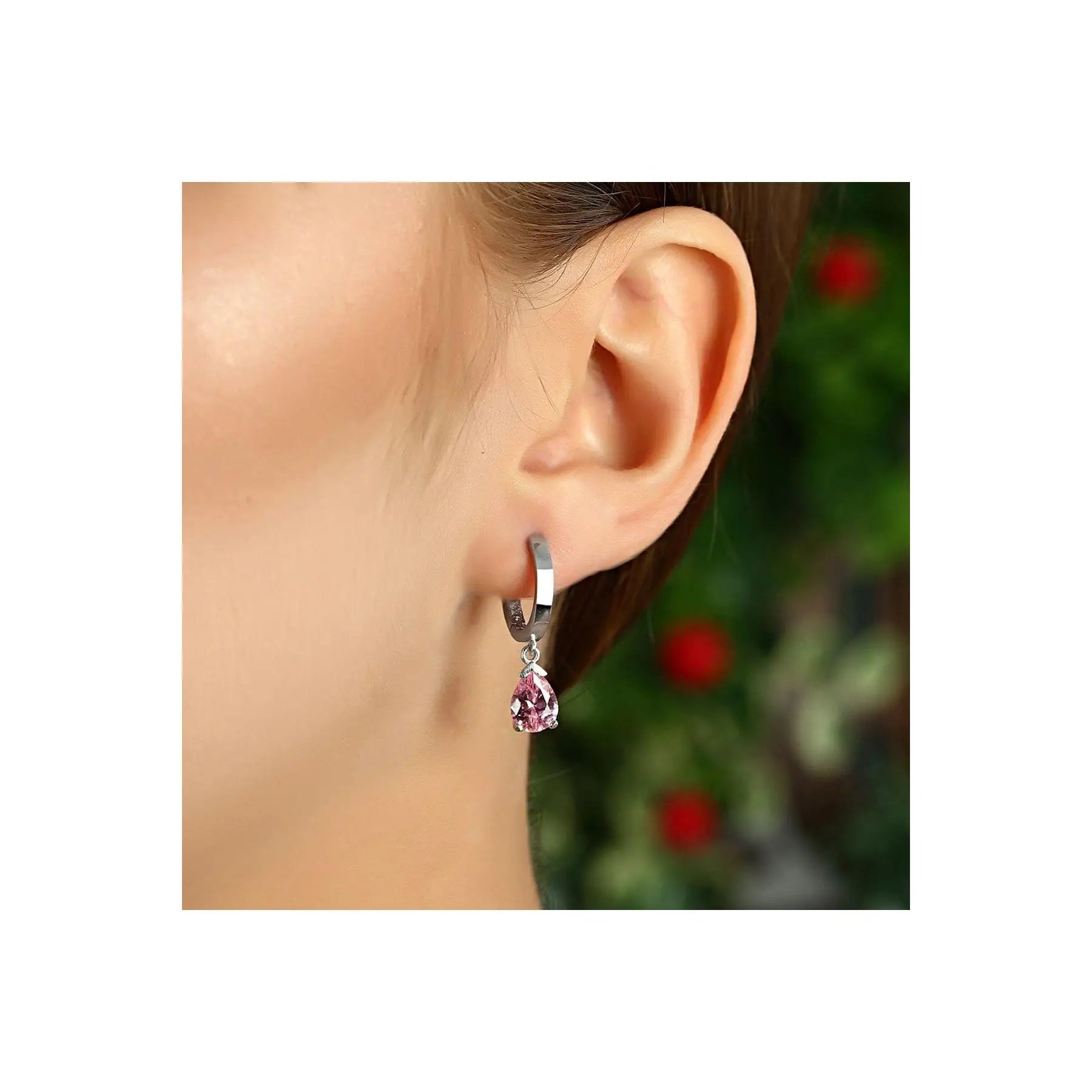 Azuris Fine Dangle Earrings 925 Sterling Silver Drop Stone Style Turkey