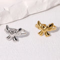 BM Wholesale Sweet Stainless Steel Heart Bowknot Rings for WOmen