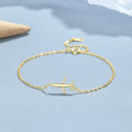 Fashion Airplane Bracelet Sterling Silver Airplane Charm Bracelet S925 Women Bracelet