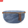 Women's Fashion Large Capacity PU Chest Bag Customized New Arrival Crossbody Bag with Zipper Closure Solid Color Portable