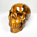 High Quality Crystal Large Skull Craft Hand Carved Yellow Tiger Eye Skull Human Head Skull for Healing MegaBDM