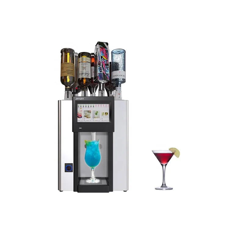 Smart Stainless Steel Cocktail Machine Commercial Bartending Equipment with Touch Screen Operation and Cocktail Shaker Set