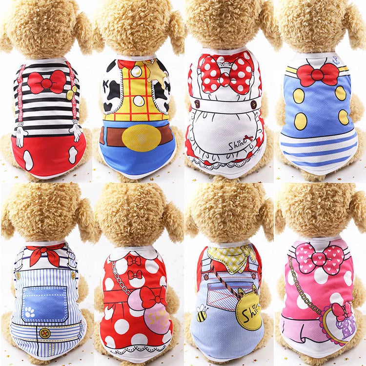 Pet Dog Cat Puppy Daily Wear Hoodies Coat Jacket T-Shirts Clothes Summery Vest Pets Clothing for Dogs Spring Summer