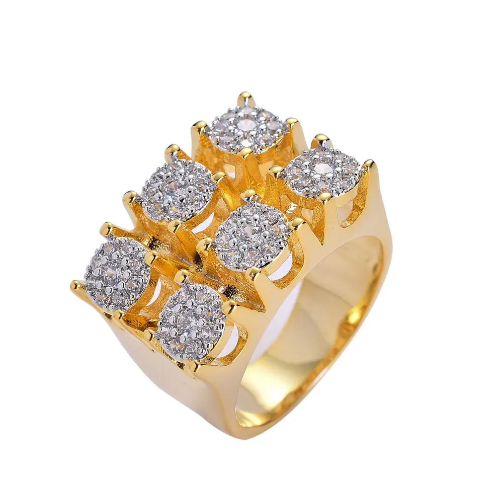 Low MOQ Wholesale Luxury Cubic Zirconiabig Big Jewelry Bling Men Hip Hop Style Rings