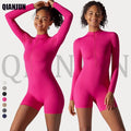 Gym Fitness Sets QUICK DRY Long Sleeve Bodysuits Workout Romper Yoga Apparel Women's Long Sleeve Yoga Jumpsuit