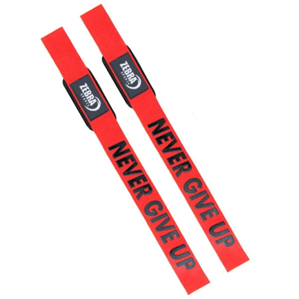 ZEBRA SPORTS LS-265 Fitness Neoprene Padded 4mm Lifting Straps Cotton Weightlifting Powerlifting Wrist Strap Silicone Grip