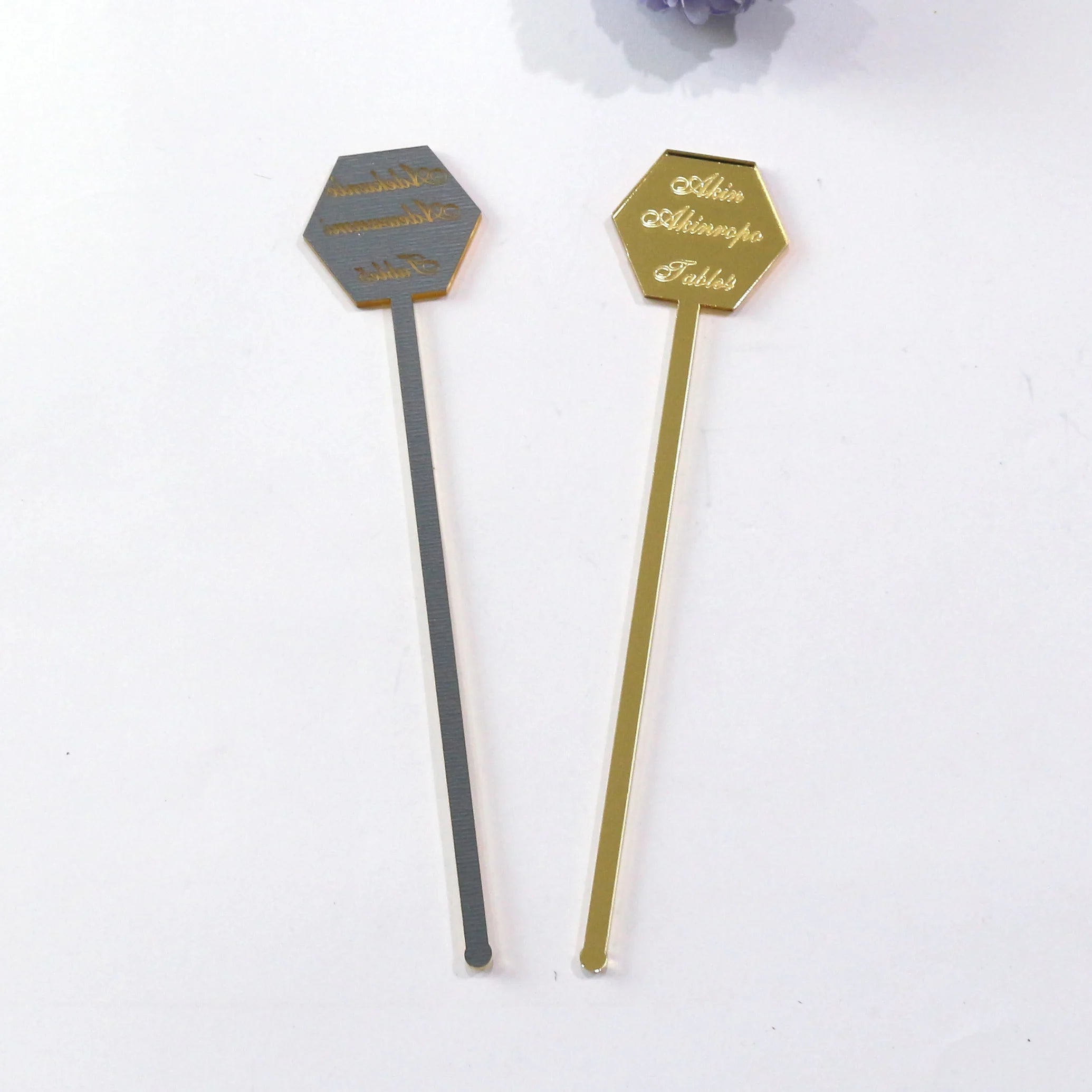 Wedding Parties Custom Cocktail Stirrers with Laser Cut Different Names Personalized Drink Stirrers with the Clients's Names