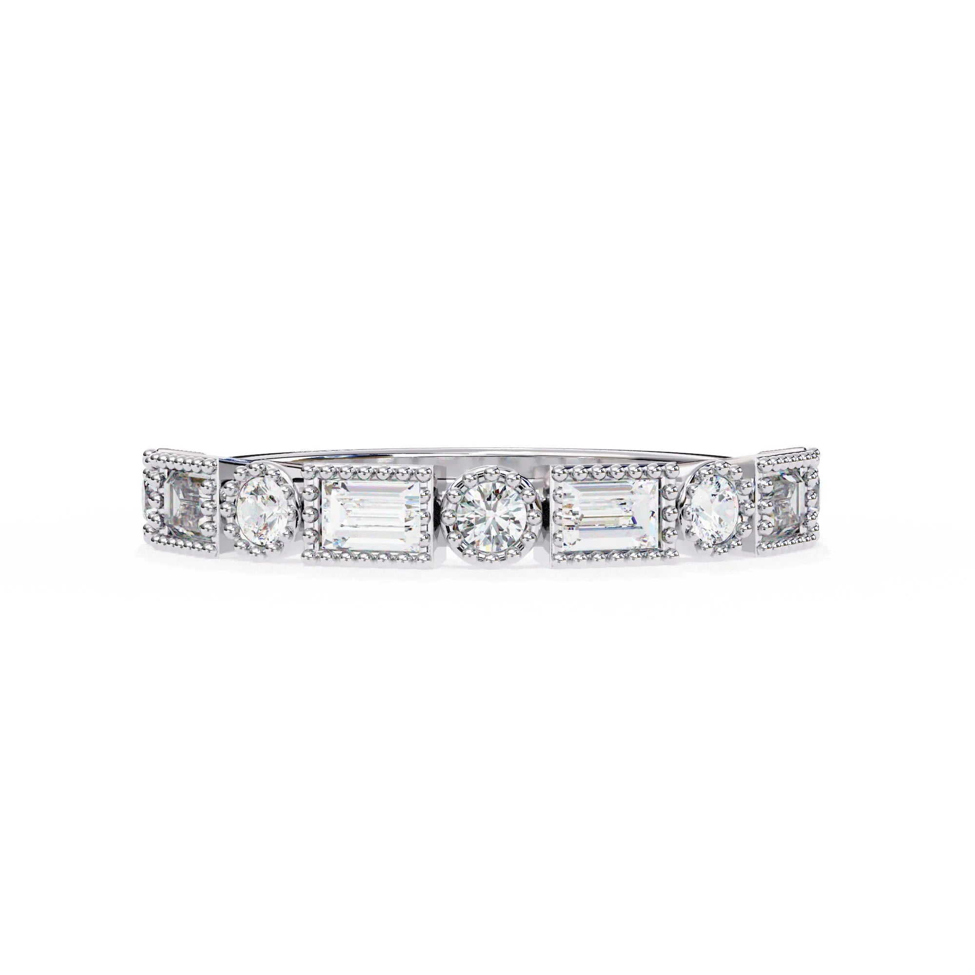 Romantic Luxury Women's 14K Gold Plated VVS2 Moissanite Diamond Engagement Ring IGI Certified