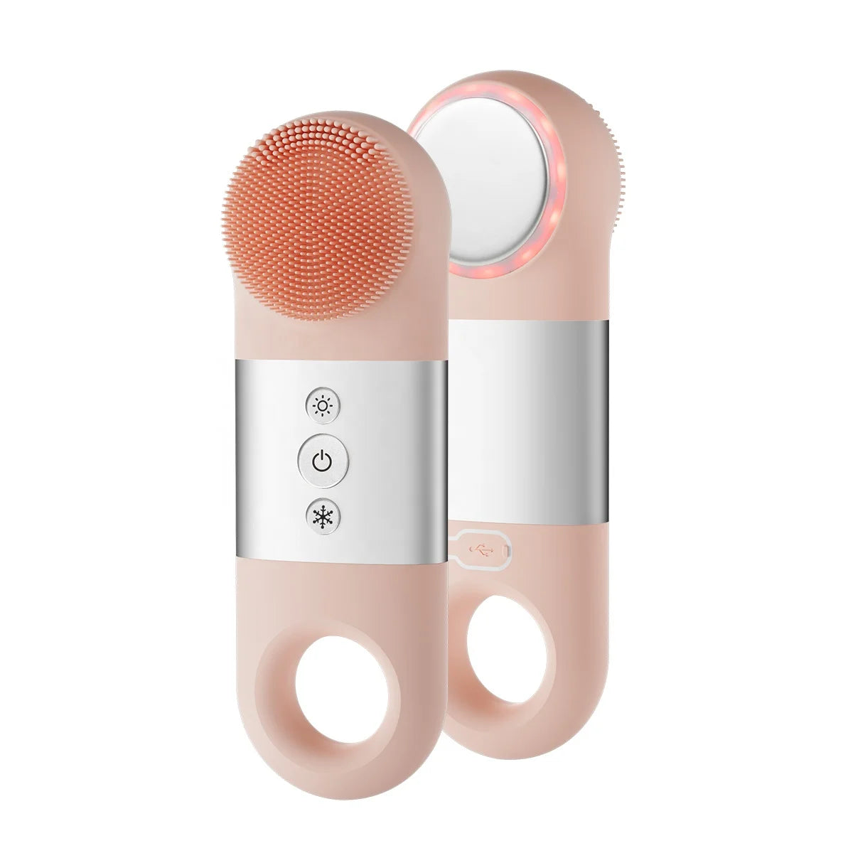 Rechargeable Face Cleaning Brush Electric Facial Cleanser Massager Waterproof Silicone Handheld Deep Cleansing for Female MegaBDM